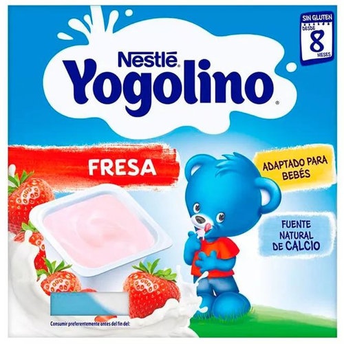 Nestle yogolino  4 envases 100 g sabor fresa