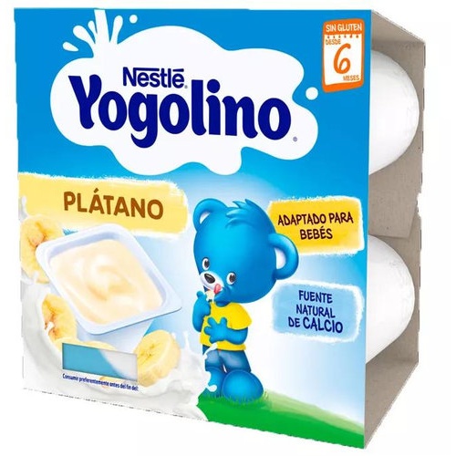Nestle yogolino  4 envases 100 g sabor platano