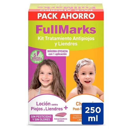 Fullmarks antipiojos y liendres champu + locion - pediculicida (1 envase 100 ml + 1 envase 150 ml ki