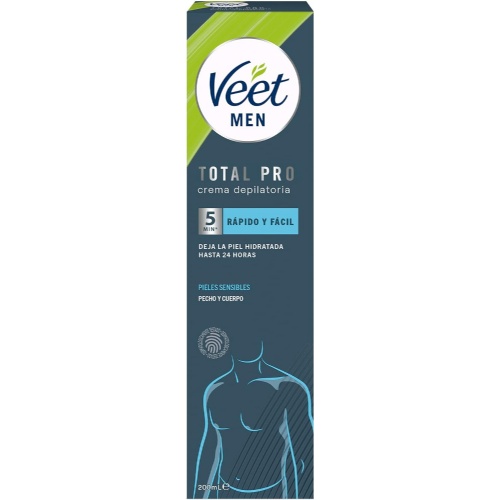 Veet men total pro crema depilatoria piel sensible