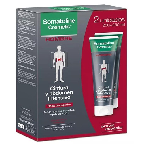 Somatoline cosmetic hombre tto cintura y abdomen - intensivo noche (2 tubos 250 ml pack duo)