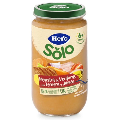 Hero baby menestra verduras con ternera y jamon (1 tarro 235 g)