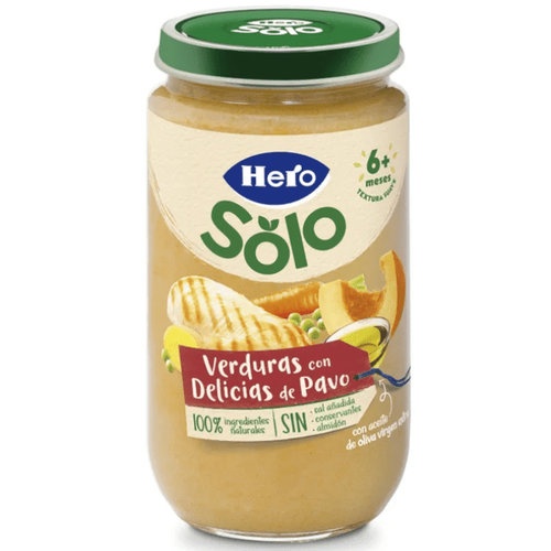 Hero baby verduritas con delicias de pavo (1 tarro 235 g)