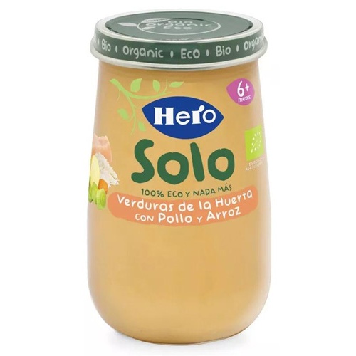 Hero baby solo verduras con pollo y arroz (1 envase 190 g)