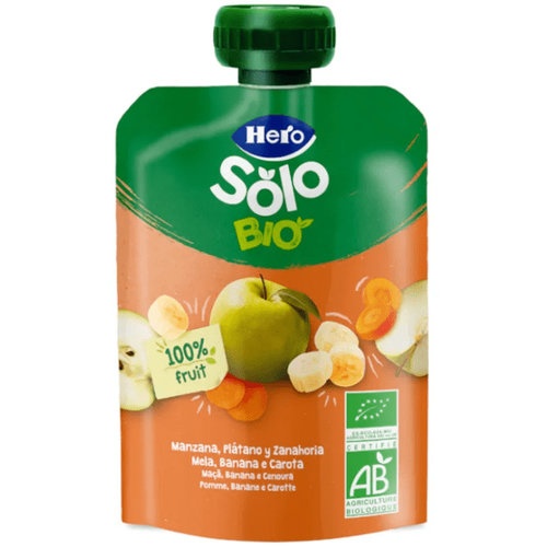 Hero baby solo manzana platano y zanahoria (1 envase 100 g)