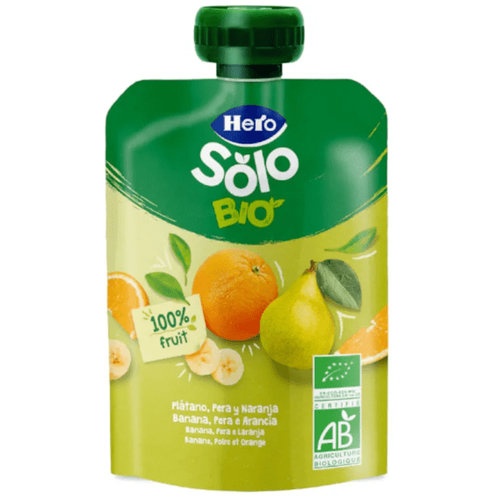 Hero baby solo platano pera y naranja (1 envase 100 g)