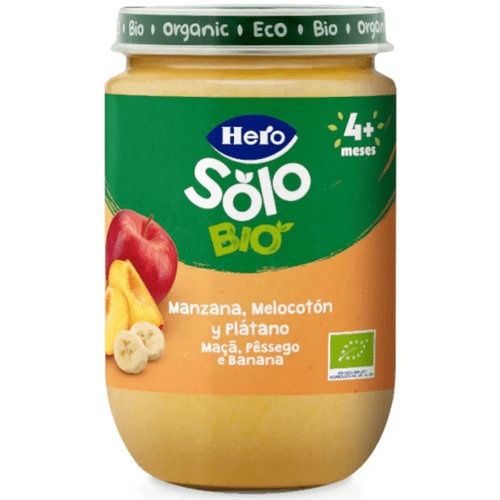 Hero baby solo manzana melocoton y platano (1 envase 190 g)