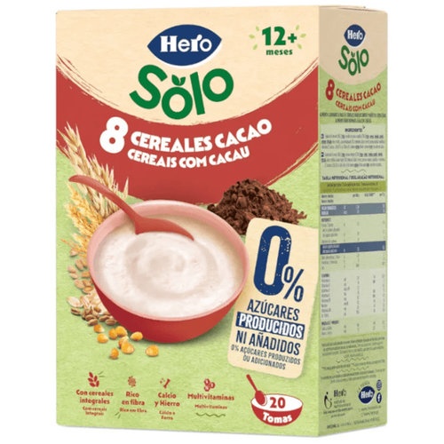 Hero 8 cereales cacao  1 envase 340 g