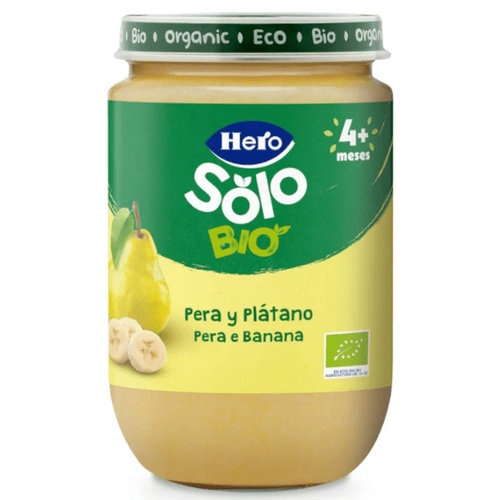 Hero baby solo pera y platano (1 envase 190 g)