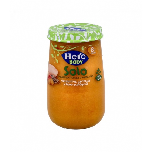 Hero baby solo verduritas lentejas y pavo (1 envase 190 g)
