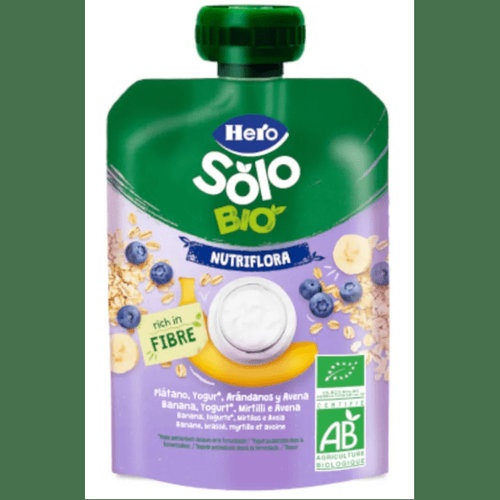 Hero solo (1 bolsita 100 g sabor platano arandanos y yogur)