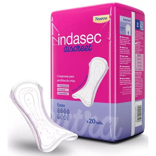 Indasec Discreet Extra Compresa pérdidas leves (20 ud)