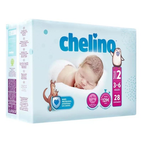 Chelino Fashion & Love Pañal infantil Talla 2: 3 - 6 kg (28 ud)