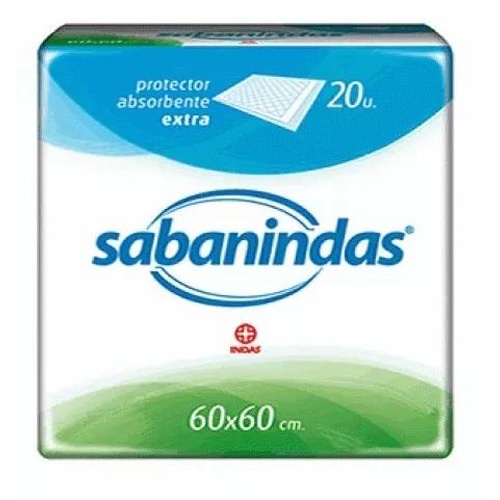 Sabanindas Extra Protector de Cama 60 x 60 cm (20 ud)
