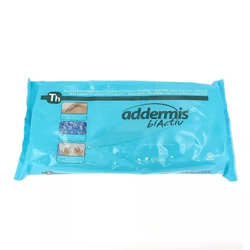 ADDERMIS Biactiv Toallas húmedas dermoprotección adultos (60 ud)