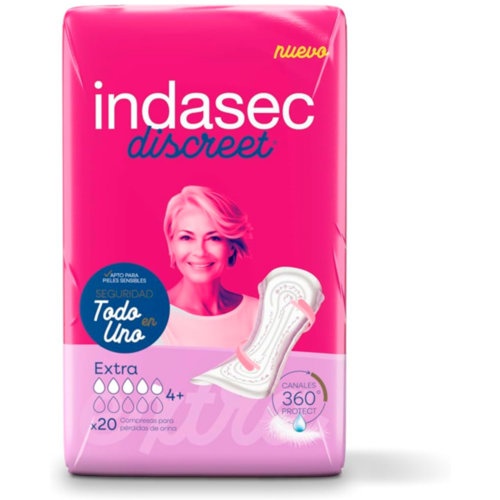 Compresa perdidas leves - indasec discreet (extra b20 20 unidades promo indabox)