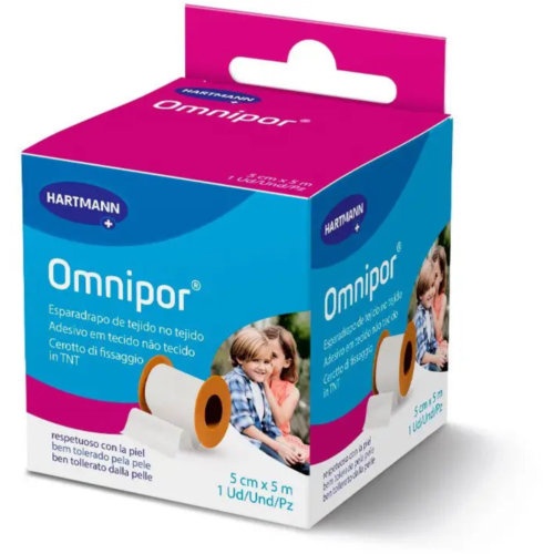 Esparadrapo hipoalergico - omnipor papel (1 unidad 5 m x 5 cm)