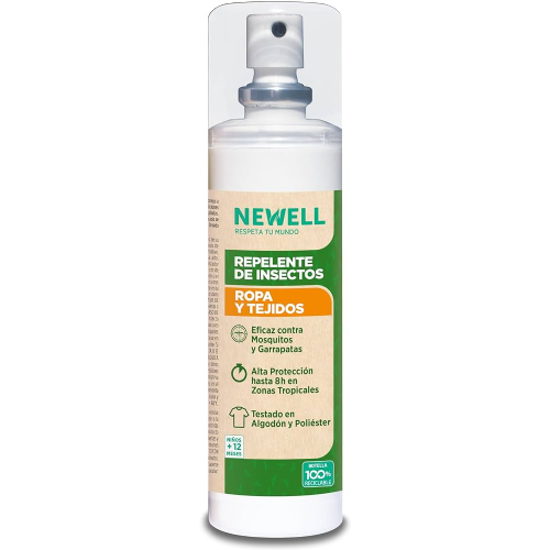 Newell spray repelente mosquitos y garrapatas ropa y tejido 100 ml