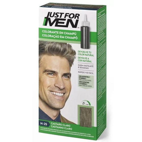 JUST FOR MEN - CHAMPU COLORANTE (66 CC CASTAÑO CLARO)