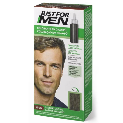 JUST FOR MEN - CHAMPU COLORANTE (66 CC CASTAÑO OSCURO)