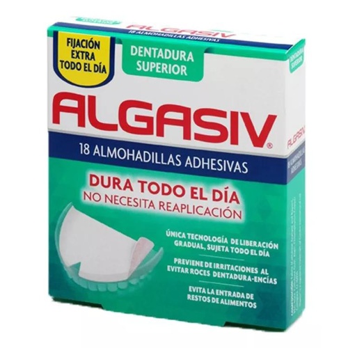 ALGASIV - ALMOHADILLAS ADHESIVAS PROTESIS (18 U SUPERIOR)