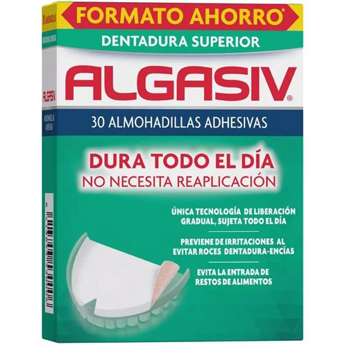 Algasiv - almohadillas adhesivas protesis (30 u superior)