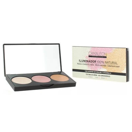 Camaleon iluminador 100% natural (crema paleta 3 colores)