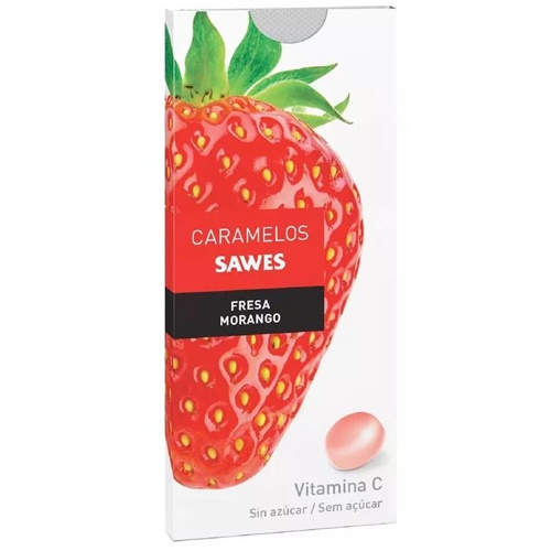 Sawes Caramelos Blister sin azúcar Fresa (22 g)