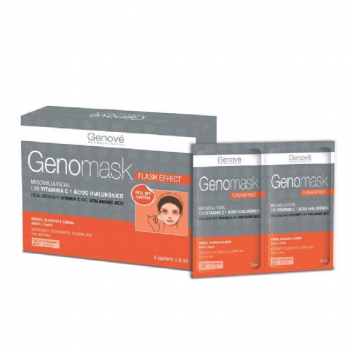 Genomask mascarilla vitamina c y acido hialuronico  6 sachet 8 ml