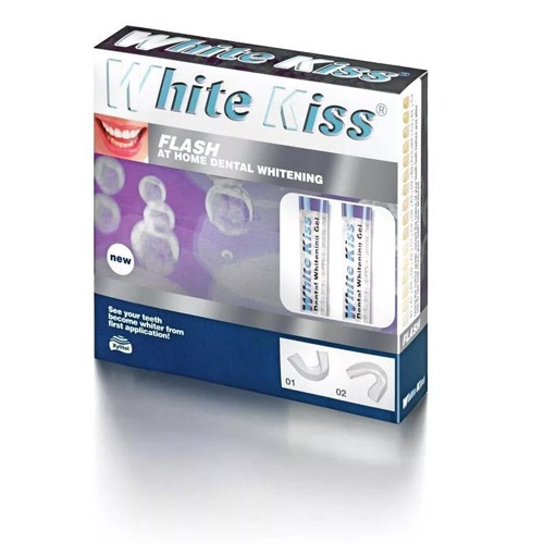 White kiss flash completo blanqueamiento dental (6 ml × 2 tubos)