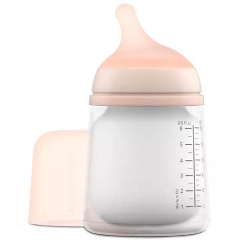 Suavinex Biberón Anticólico zero.zero 180 ml Tetina flujo lento (1 ud)Suavinex Biberón Anticólico ZERØ.ZERØ 180 ml Tetina SIlicona Ultra-suave flujo a