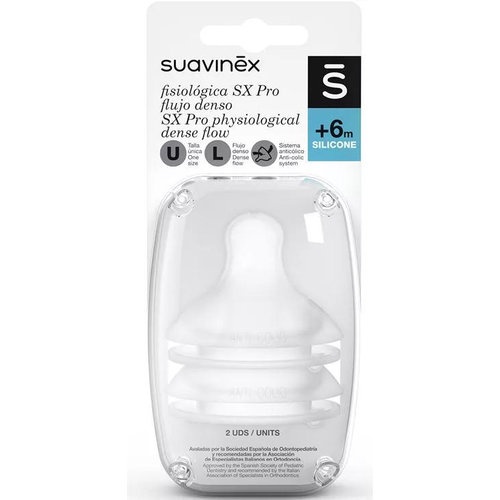 Tetina silicona fisiologica flujo l suavinex 2 unidades - suavinex