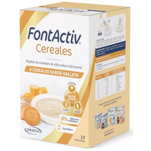 Fontactiv 8 cereales (1 envase 500 g sabor galleta)