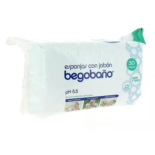 Begobaño Esponja enjabonada desechable (30 ud)