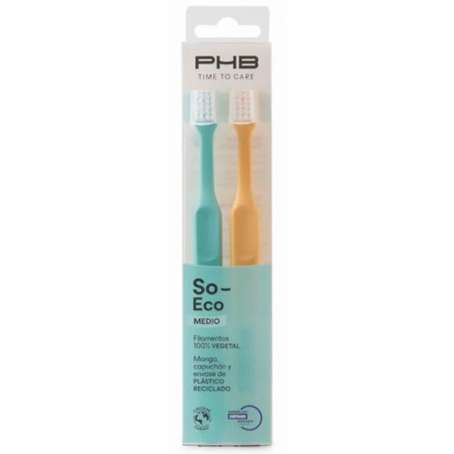 Cepillo dental adulto - phb time to care so eco (2 unidades medio duplo)