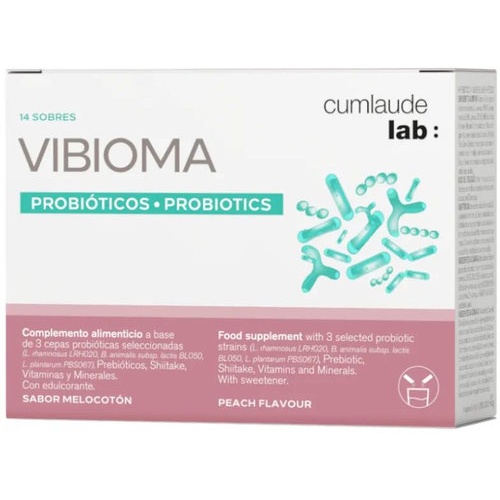Cumlaude lab: vibioma  14 sobres 3 g sabor melocoton