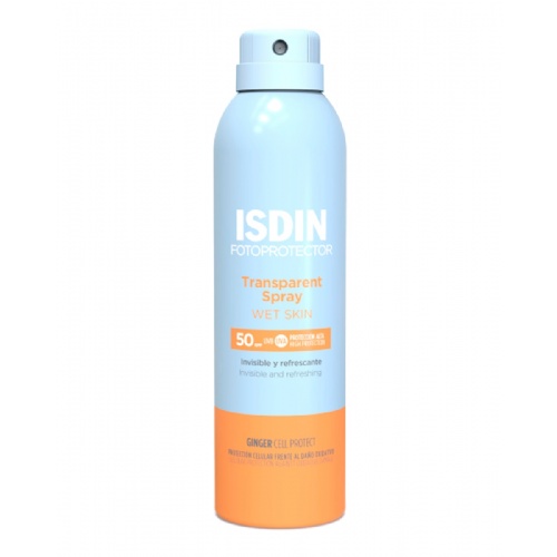 Isdin fotoprotector transparent spray wet skin spf 50  1 envase 250 ml