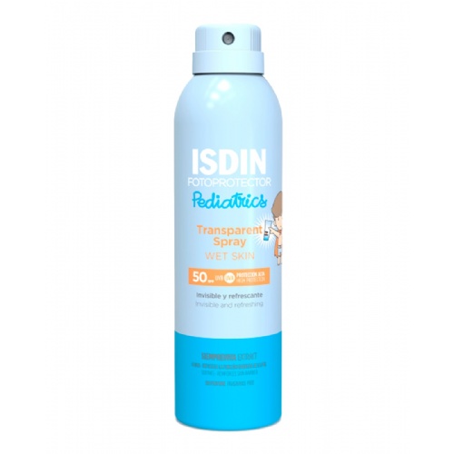 Isdin fotoprotector pediatrics transparent spray wet skin spf 50  1 envase 250 ml