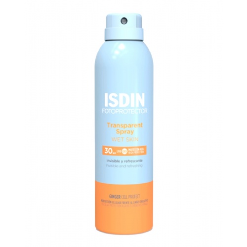 Isdin fotoprotector transparent spray wet skin spf 30  1 envase 250 ml