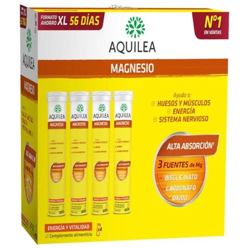 Aquilea magnesio  375 mg 56 comprimidos efervescentes sabor limon formato xl