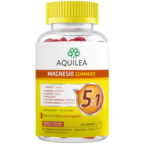 Aquilea magnesio gummies  60 gominolas sabor mora