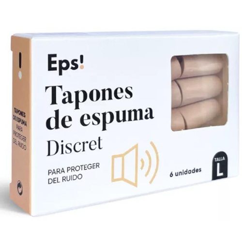 Tapones de espuma - discret eps! (6 unidades talla l)