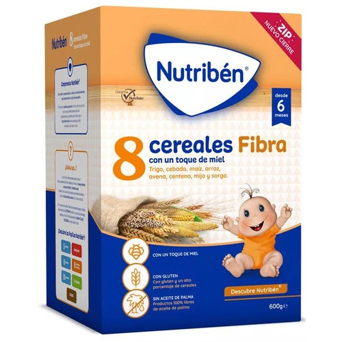 Nutribén® 8 Cereales con un toque de miel Fibra 