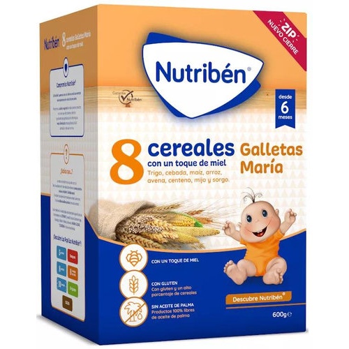 Nutribén® 8 Cereales con un toque de miel Galletas María