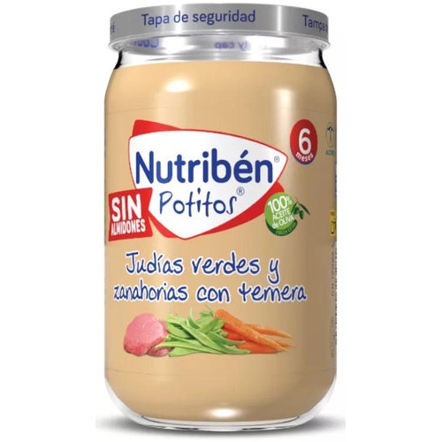 Nutribén Potito Ternera con judías verdes y zanahorias +6m (235 g)
