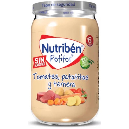 Nutribén Potito Ternera con patatas y zanahorias +6m (235 g)
