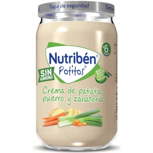 Nutriben crema de patata puerro y zanahoria (1 potito 235 g)