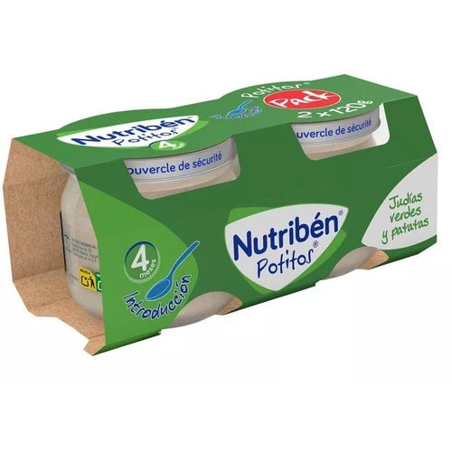 Nutribén Pack Potitos: Introducción a las judías verdes y patatas (2 ud x 120g)