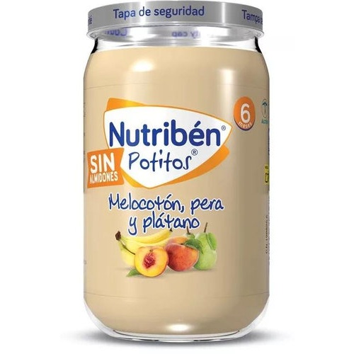 Nutribén Potito Plátano, naranja, mandarina y pera +6m (235 g)