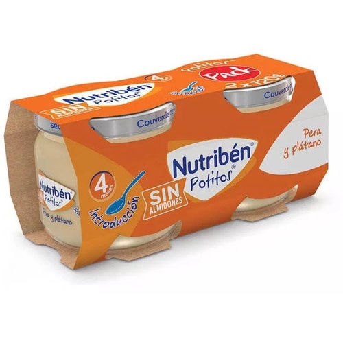Nutriben potitos pera y platano (2 envases 120 g)